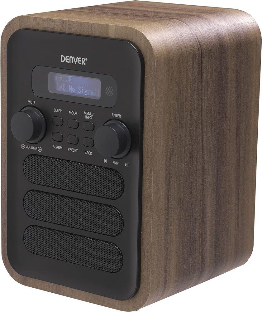Rádio Despertador DENVER DAB-48 (2,5 W - Cinzento e Madeira), miniatura 3