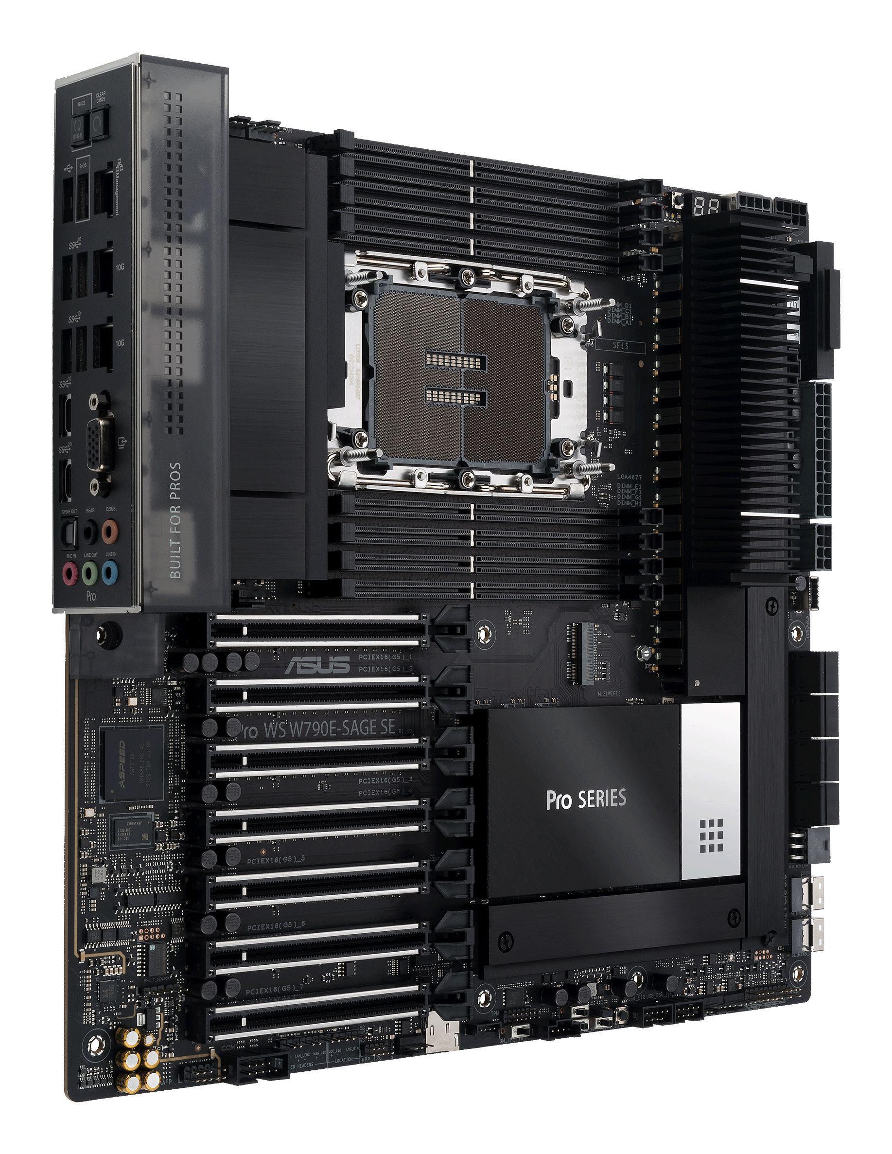 Motherboard ASUS PRO WS W790E-SAGE SE (LGA 4677 (Socket E) - Intel Xeon W - EEB - Preto), miniatura 3
