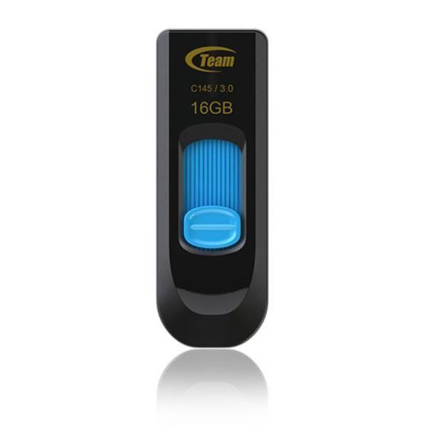 Pen Drive TEAM GROUP C145 (Deslizante - USB Type-A - 3.2 Gen 1 - Preto e Azul)