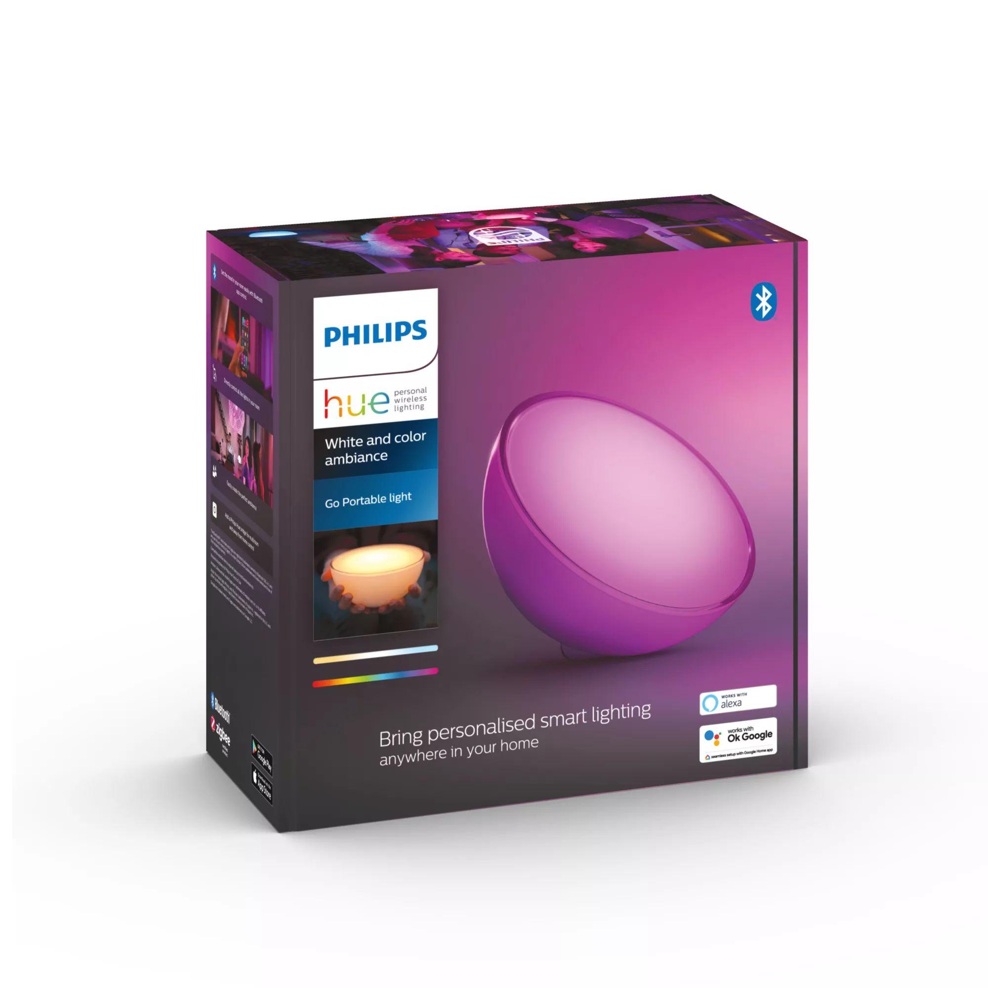 Candeeiro de Mesa Inteligente PHILIPS Hue Go (Sintético - Branco) — miniatura 3