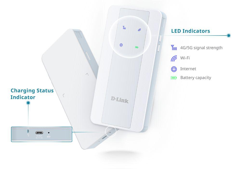 Hotspot Móvel D-LINK F518 (Wi-Fi 6 - 1800 Mbit/s - Dual-band - Branco) — miniatura 9
