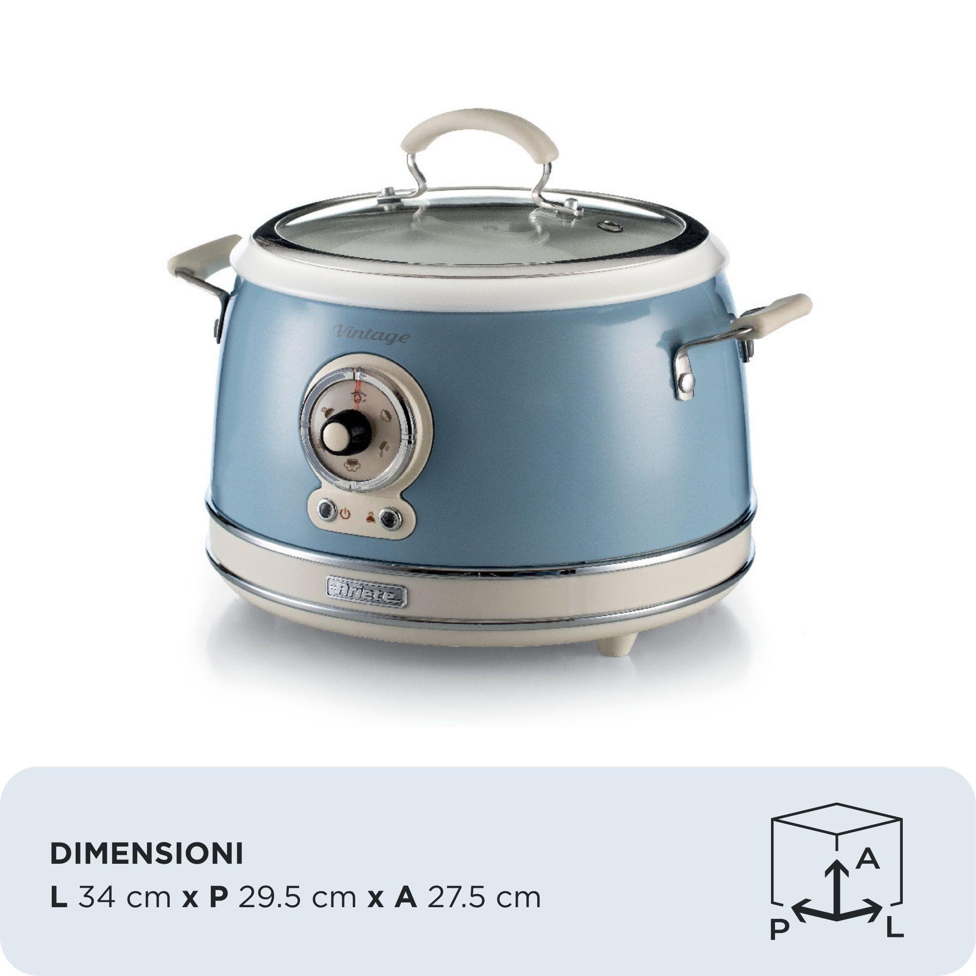 Panela Elétrica Multifuncional ARIETE Vintage 2904/05 (Altura 27,5 cm - Azul Claro) — miniatura 7