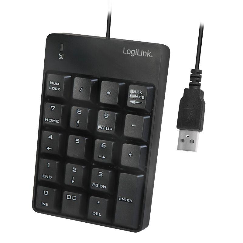 Teclado LOGILINK ID0184 (Teclado numérico - USB - Preto)