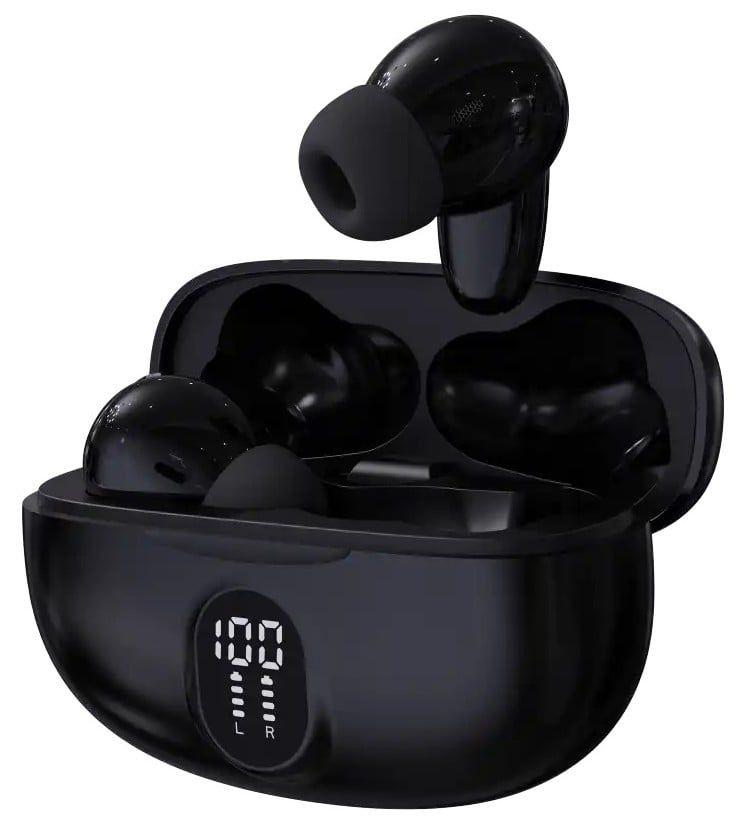 Auscultadores DENVER TWE-57B (True Wireless Stereo - Bluetooth 5.3 - 13 mm - Preto)