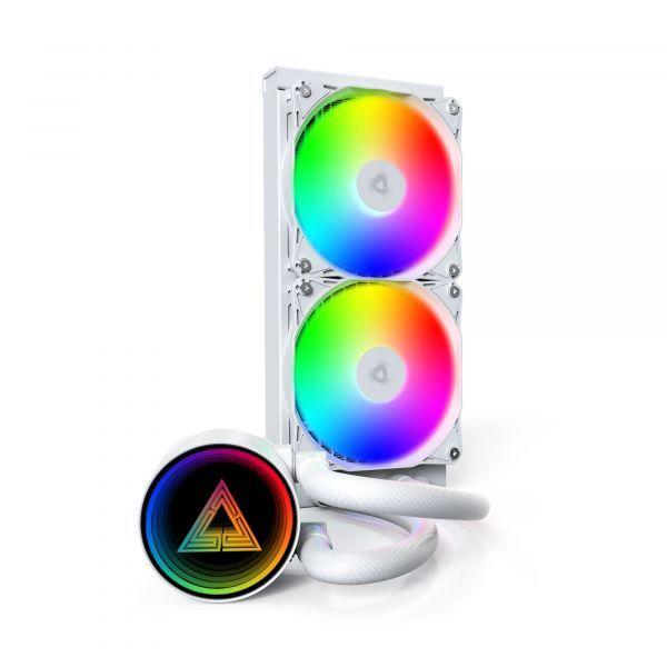 Sistema de Arrefecimento Líquido para CPU MONTECH LightFlow ARGB 240 (LGA 1700, LGA 1851, AM4, AM5 - 120 mm - 2200 RPM - Branco)