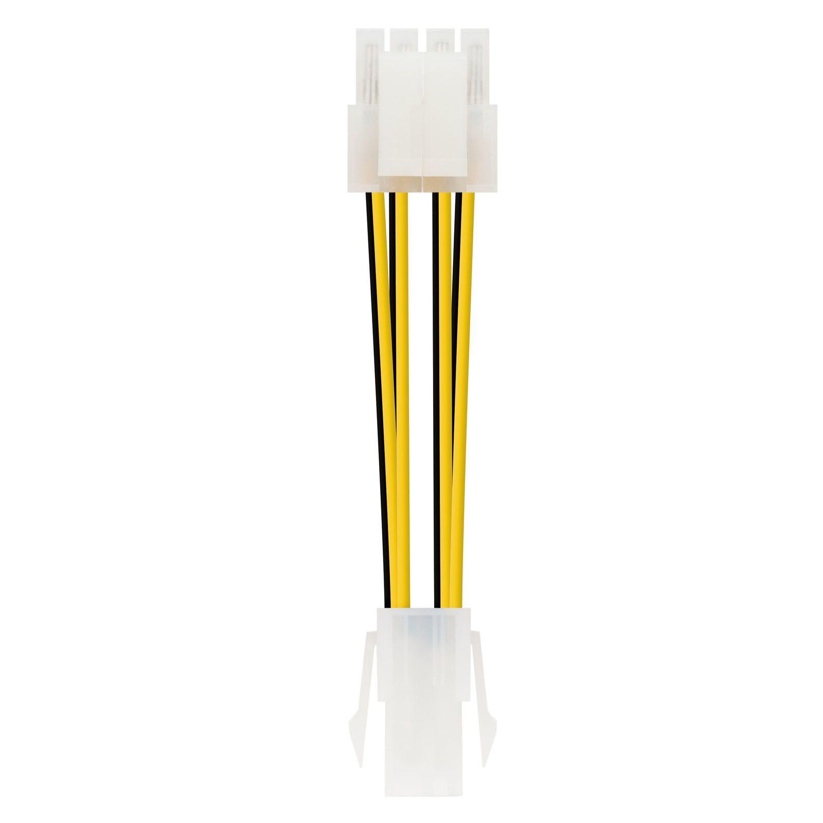 Cabo Adaptador de Alimentação CPU NANOCABLE 10.19.1401 (0,15 m - 4-pin ATX12V - 8-pin - Multicor)