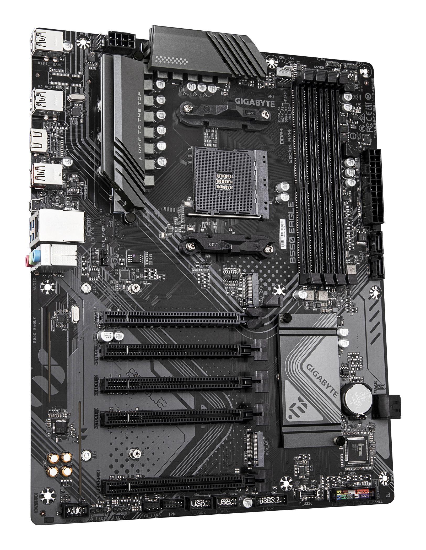 Motherboard GIGABYTE B550 EAGLE (AM4 - ATX - Duplo canal - Castanho escuro), miniatura 3