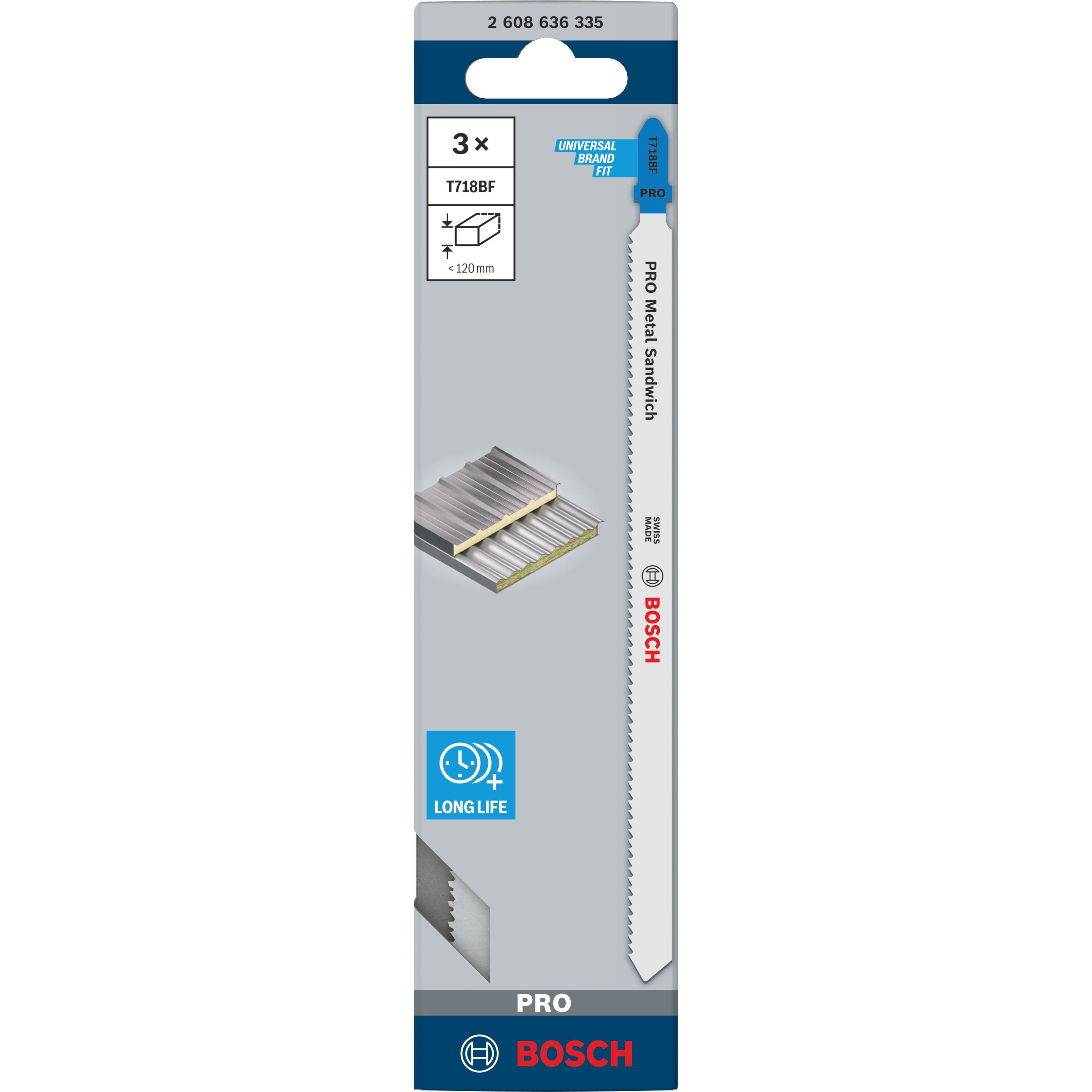 Lâmina de Serra Vertical BOSCH T 718 BF (Bimetal - Cinzento) — miniatura 4