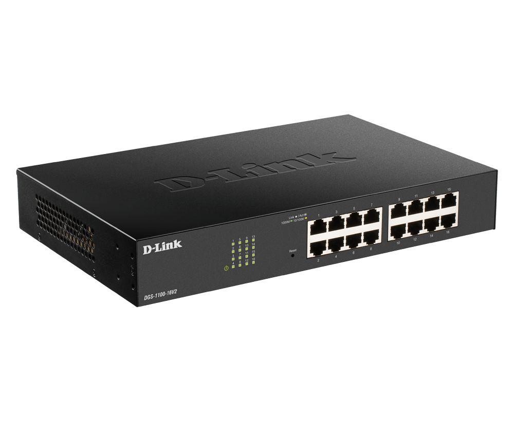 Switch D-LINK DGS-1100-16V2 (Gigabit Ethernet - 10/100/1000 Mbit/s - 4,1 MB - Preto) — miniatura 2