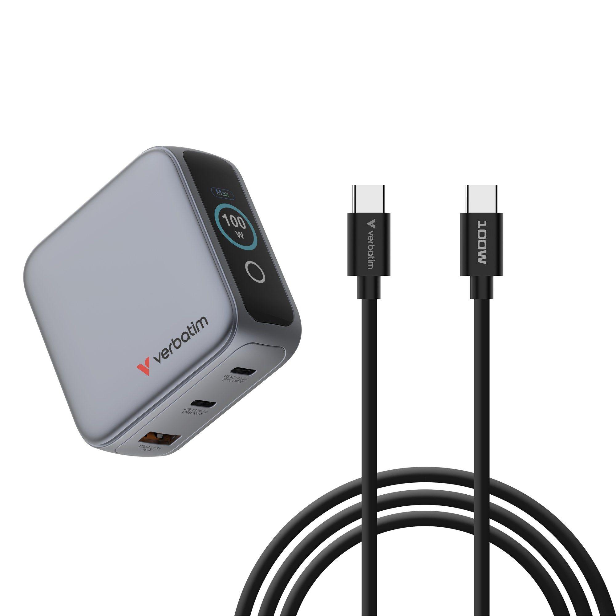 Carregador de Parede VERBATIM 30239 (100 W - Preto), miniatura 4