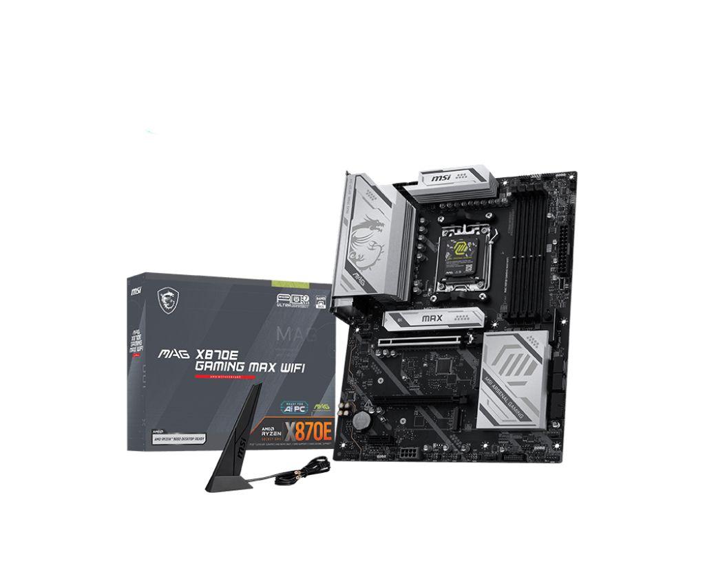 Motherboard MSI MAG X870E GAMING MAX WIFI (AM5 - ATX - Duplo canal - Preto)