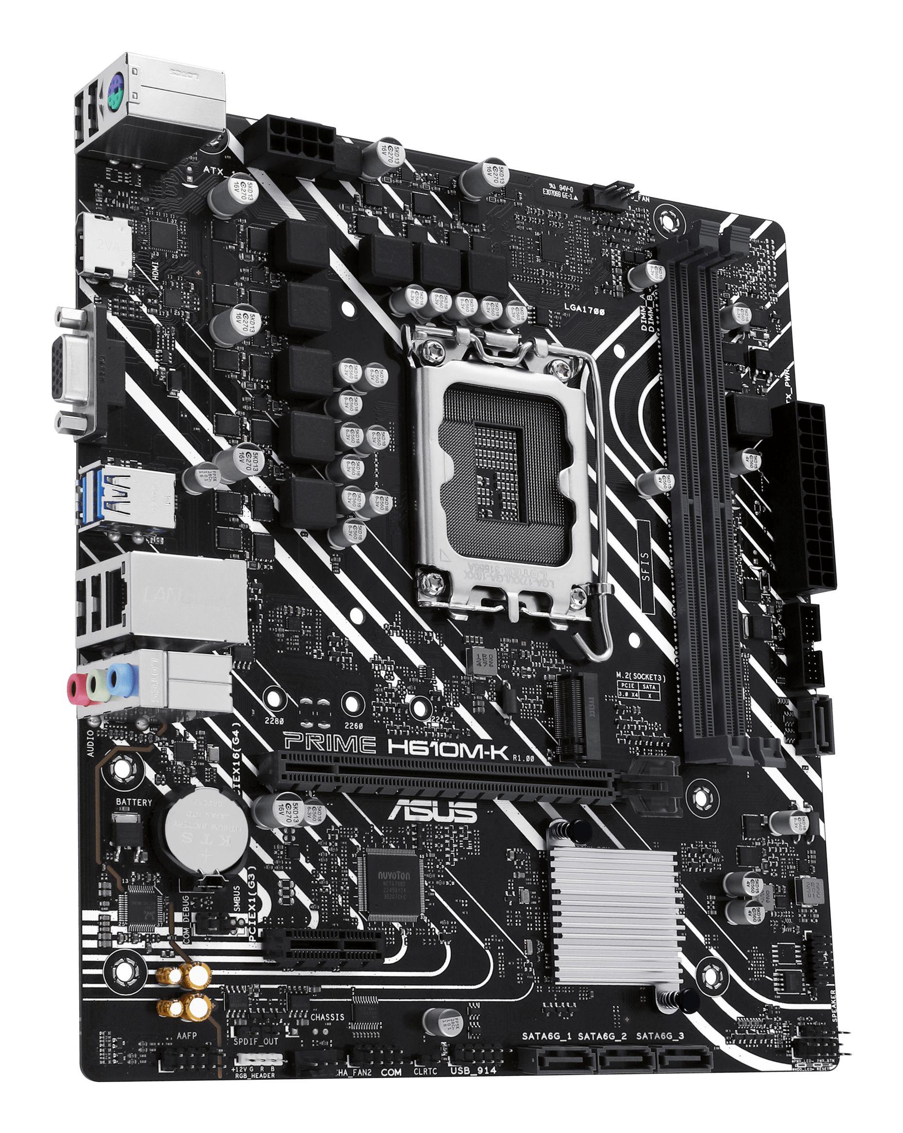 Motherboard ASUS Prime H610M-K (LGA 1700 - micro ATX - Duplo canal - Multicor) — miniatura 4