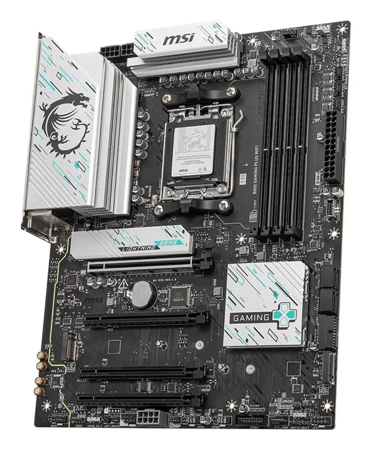 Motherboard MSI B850 GAMING PLUS WIFI (AM5 - ATX - Duplo canal - Preto) — miniatura 3