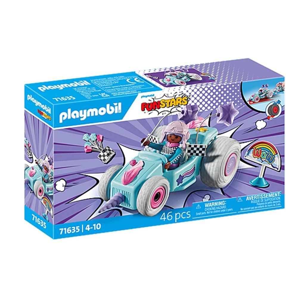 Kart de Corrida PLAYMOBIL Funstars Racing Unicorn 71635 (3-4 anos - Multicor)