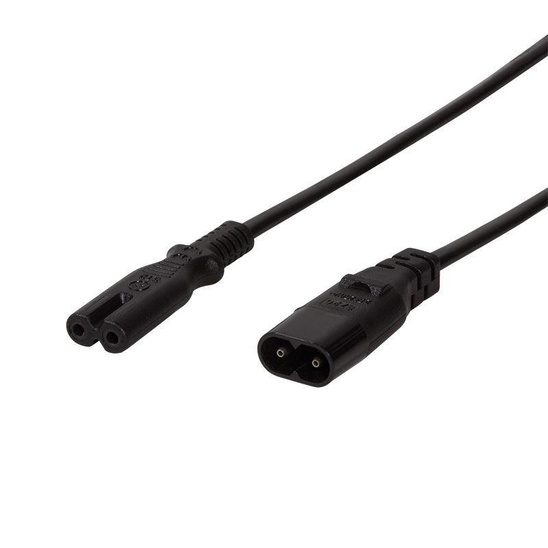 Cabo de Alimentação de Extensão LOGILINK CP129 (2 m - IEC 60320 C8 macho - IEC 60320 C7 fêmea - Preto)