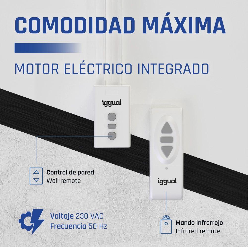Ecrã de Projeção Elétrico IGGUAL PSIPS184 (2,03 m - 80" - Preto e Branco) — miniatura 4