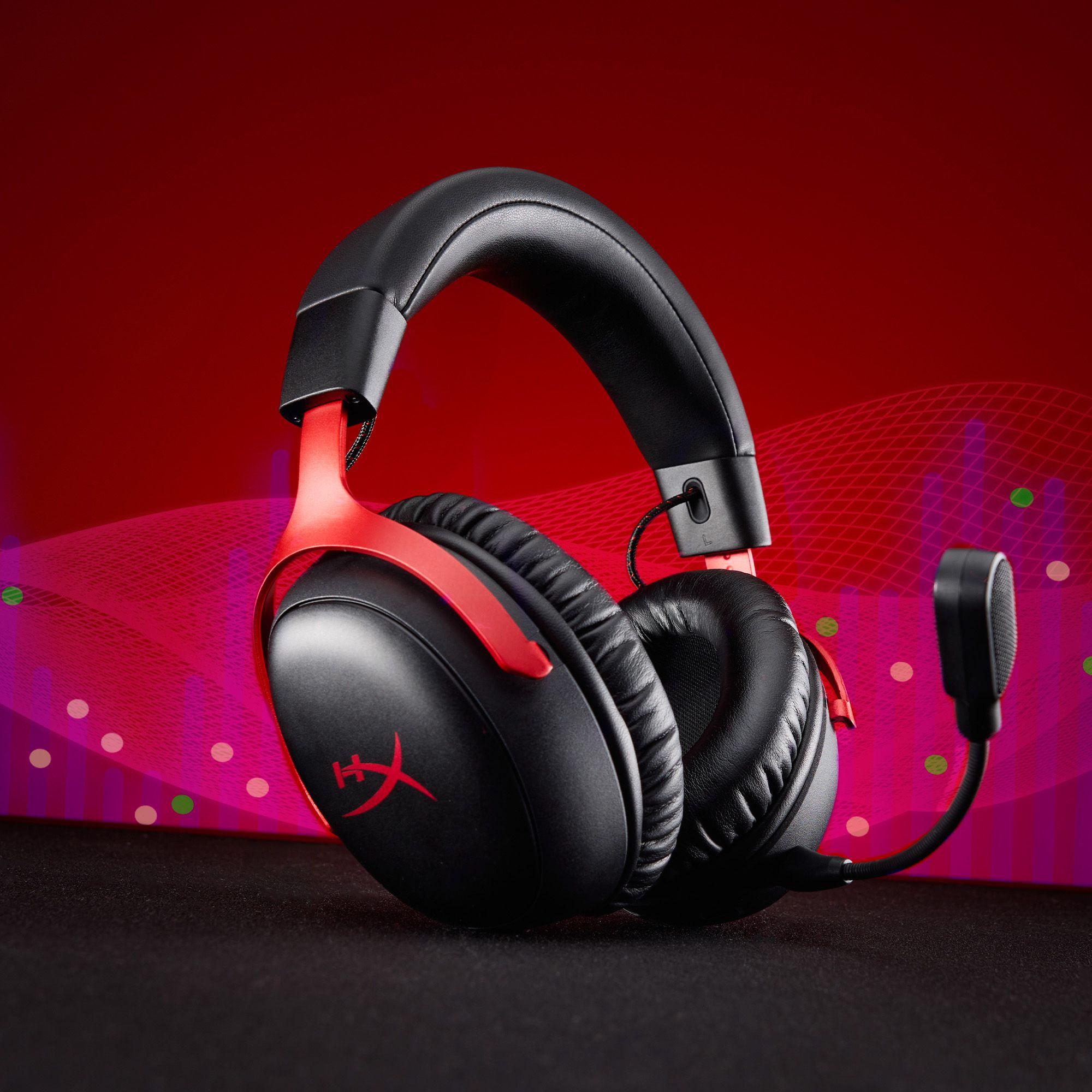 Headset Gaming HYPERX Cloud III S Wireless (Auscultadores - Sem fios - USB - Preto/Vermelho), miniatura 2