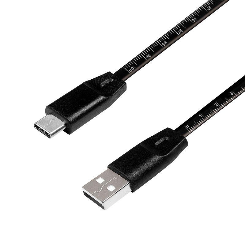 Cabo USB LOGILINK CU0157 (1 m - USB A - USB C - Preto)