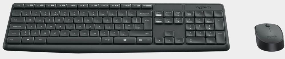 Teclado e Rato LOGITECH MK235 (Português - Membrana - Tamanho completo - Cinzento) — miniatura 2