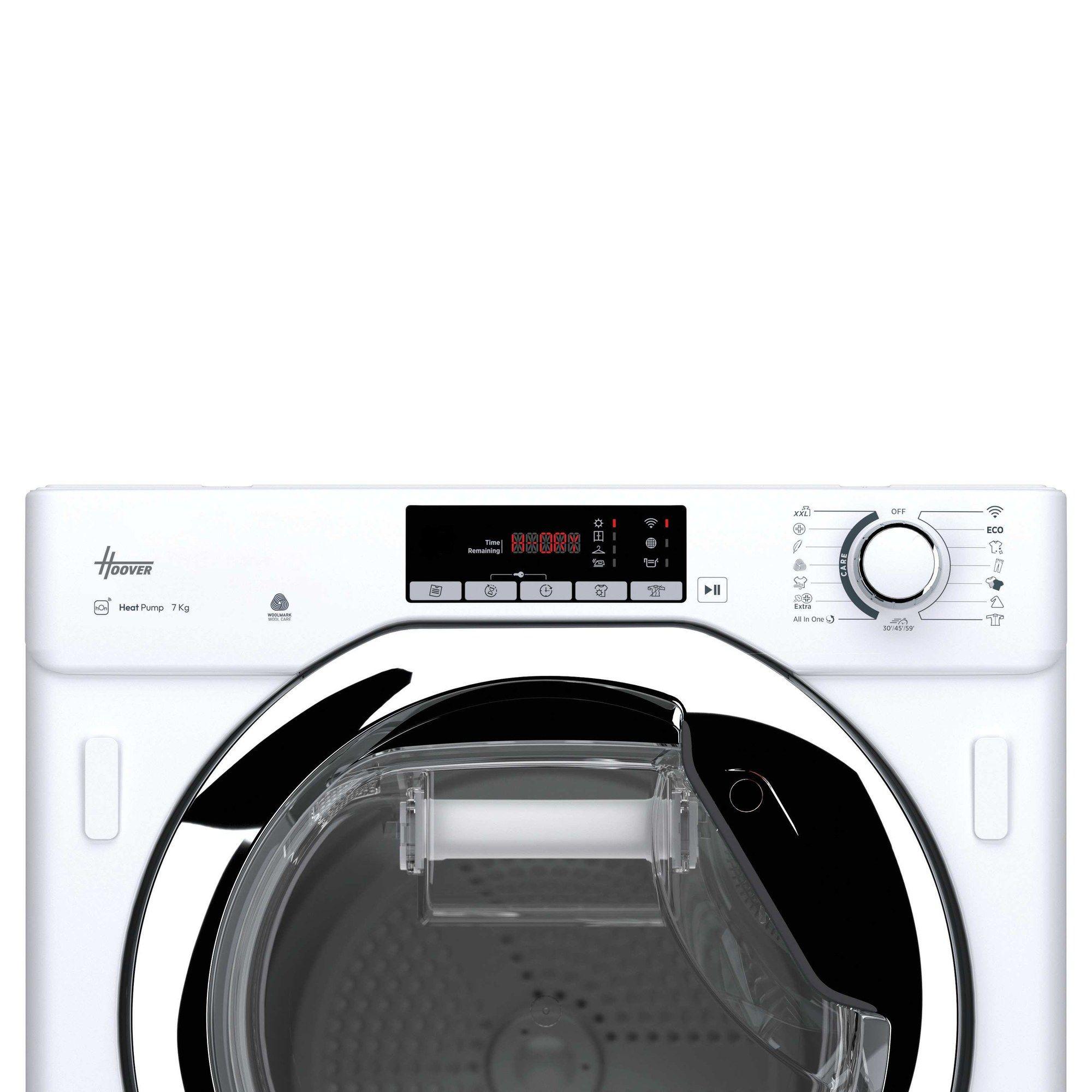 Máquina de Secar Roupa Encastre HOOVER BHTDH7A2TCES (Altura 85 cm - 85 cm - 7 kg - Branco) — miniatura 3