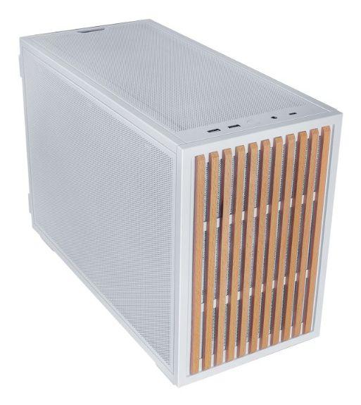 Caixa Micro-ATX LIAN LI B4 (Mini-ITX, Micro ATX - ATX, SFX - Mini Tower - Branco e Madeira)