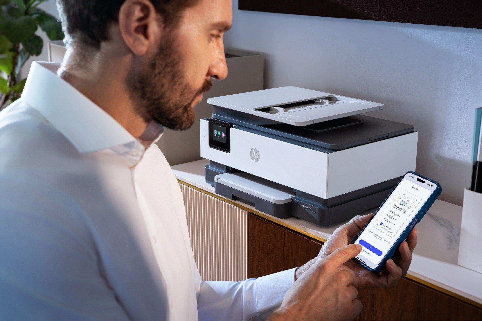 Impressora Multifunções HP OfficeJet Pro 8122 (A4 - Impressão a cores - 225 folhas - Cinzento) — miniatura 5