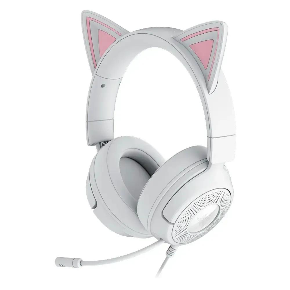 Headset RAZER Kraken Kitty V3 X (Binaural - Com fios - 4 cm - Branco), miniatura 2