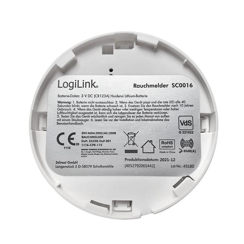 Detetor de Fumo LOGILINK SC0016 (Branco), miniatura 7