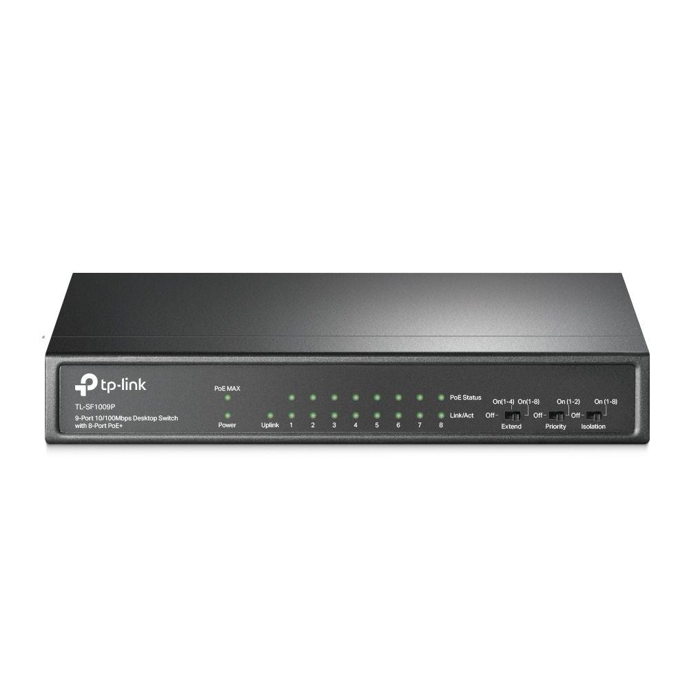 Switch TP-LINK TL-SF1009P (Fast Ethernet - 1,6 Gbit/s - Preto)