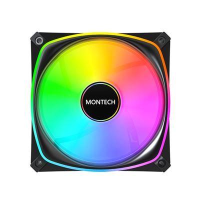 Conjunto de Ventoinhas para Caixa de PC MONTECH AX120 PRO 3 em 1 (ARGB multicolor - Preto) — miniatura 3