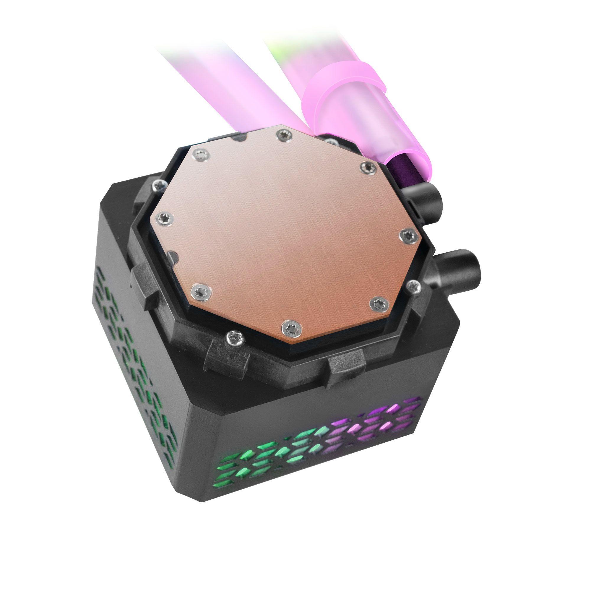 Kit de Refrigeração Líquida MARS GAMING MLULTRA240 (1800 RPM - Azul, Verde, Vermelho - 4-pin - Preto) — miniatura 6