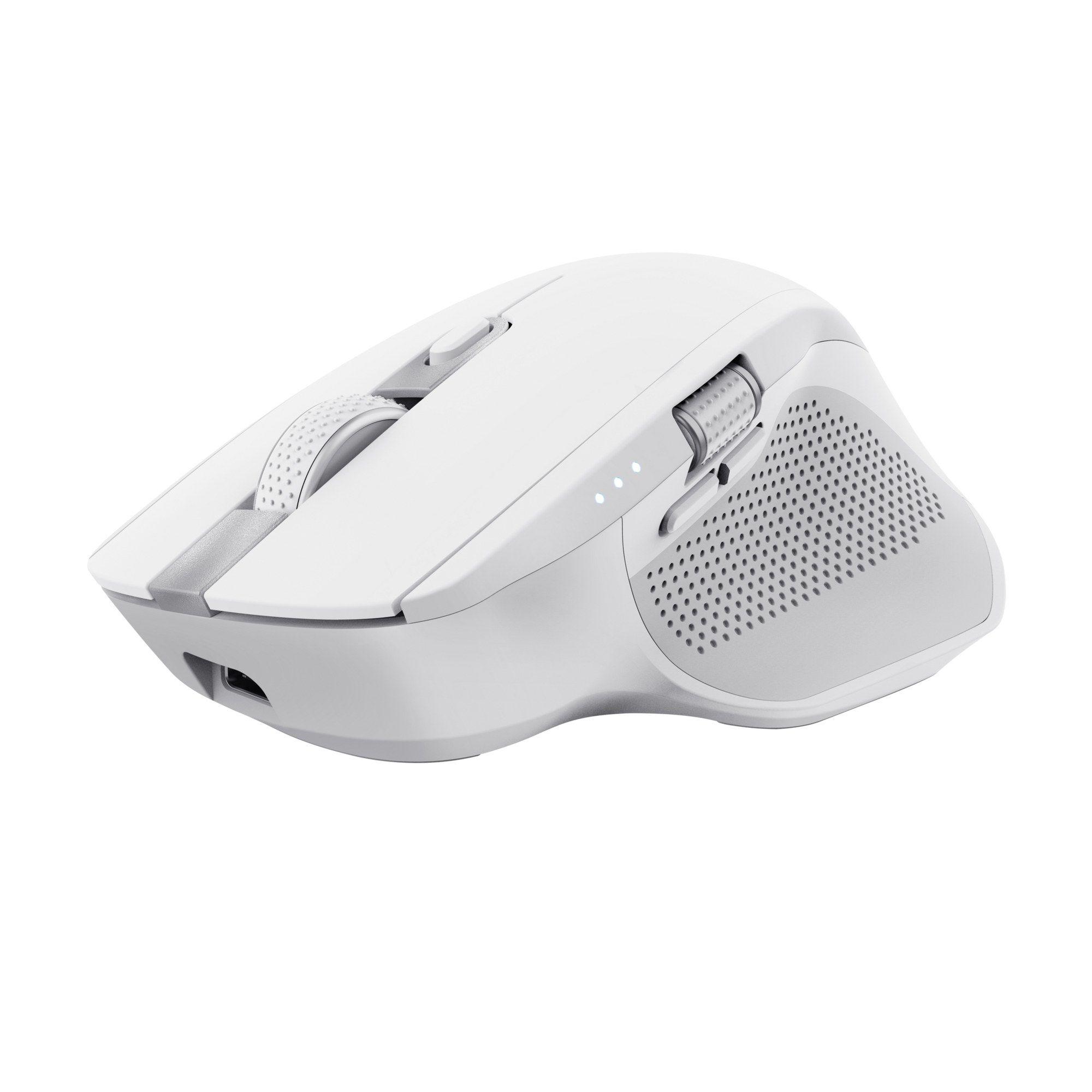 Rato TRUST Ozaa+ (Mão direita - 3200 DPI - Ótico - Branco)