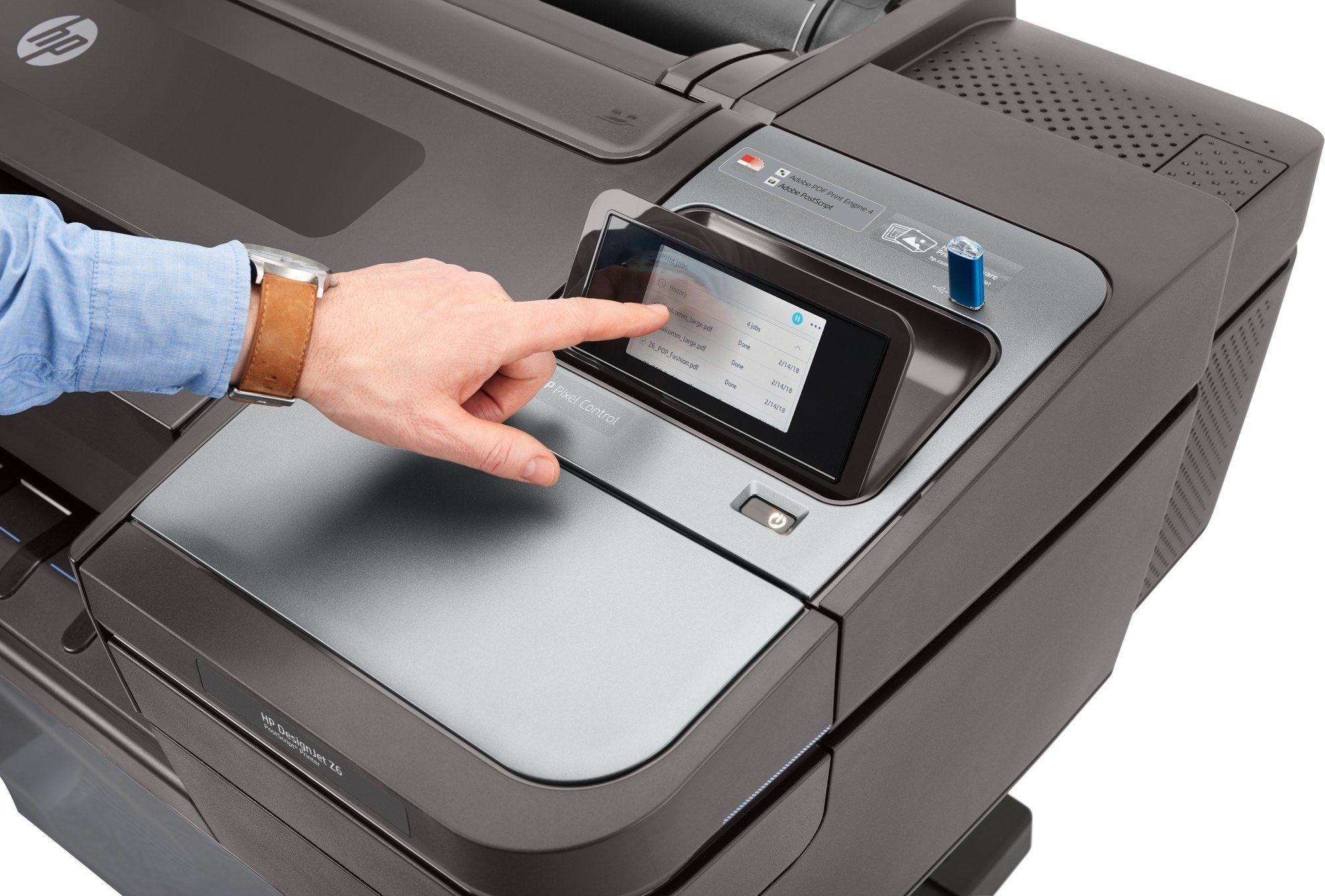 Impressora de Grande Formato HP DesignJet Z6 PostScript T8W15A#B19 (Windows e Mac - USB Type A - Cinzento), miniatura 14