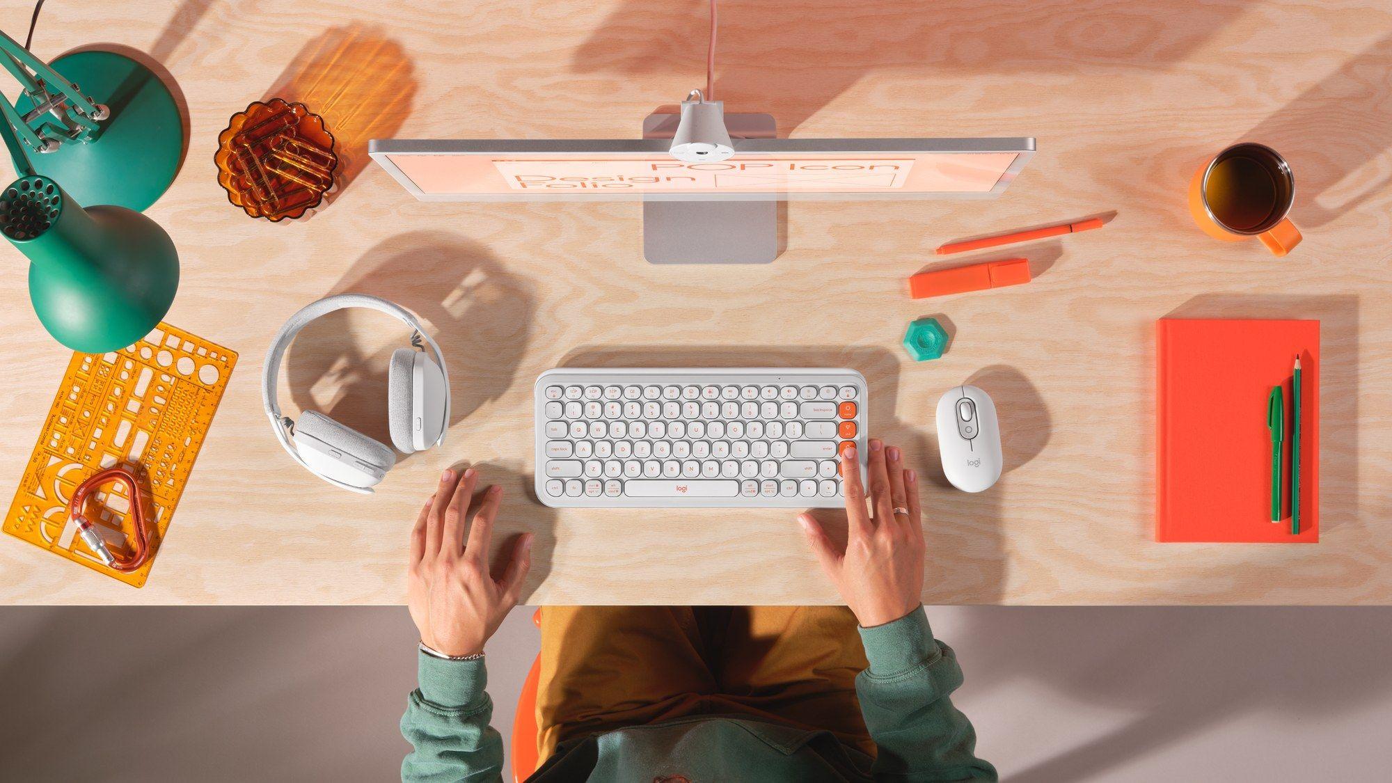 Teclado LOGITECH POP Icon Keys (Espanhol - Teclas tesoura - Mini - Branco) — miniatura 8