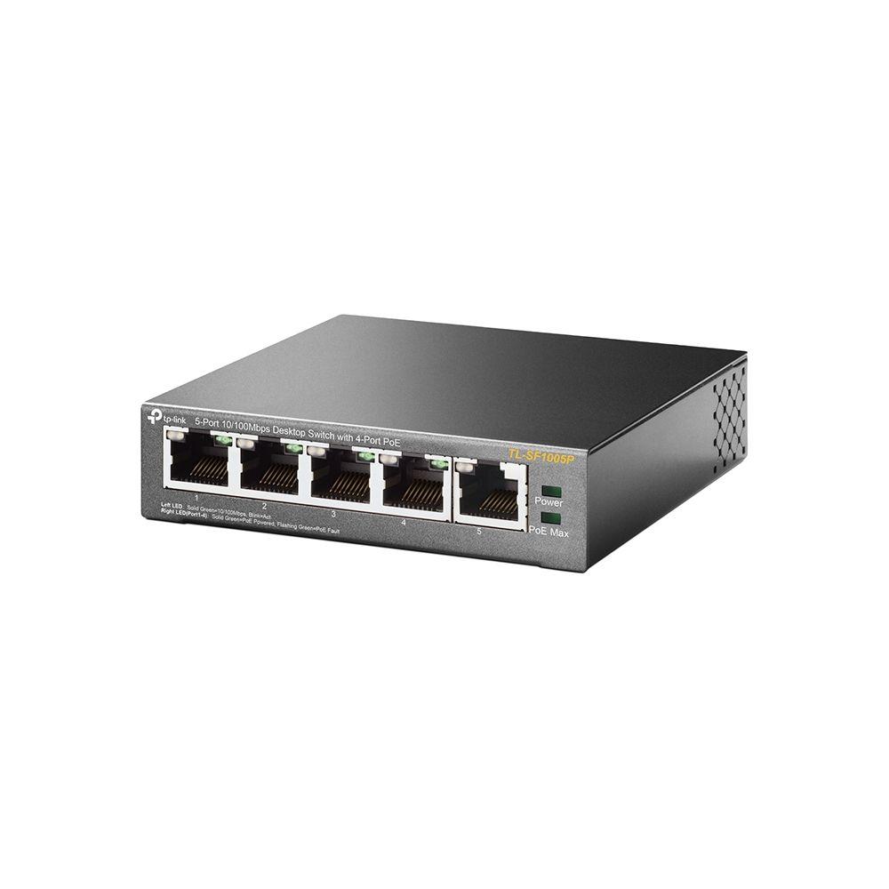 Switch TP-LINK TL-SF1005P V2 (Fast Ethernet - 1 Gbit/s - Preto) — miniatura 3