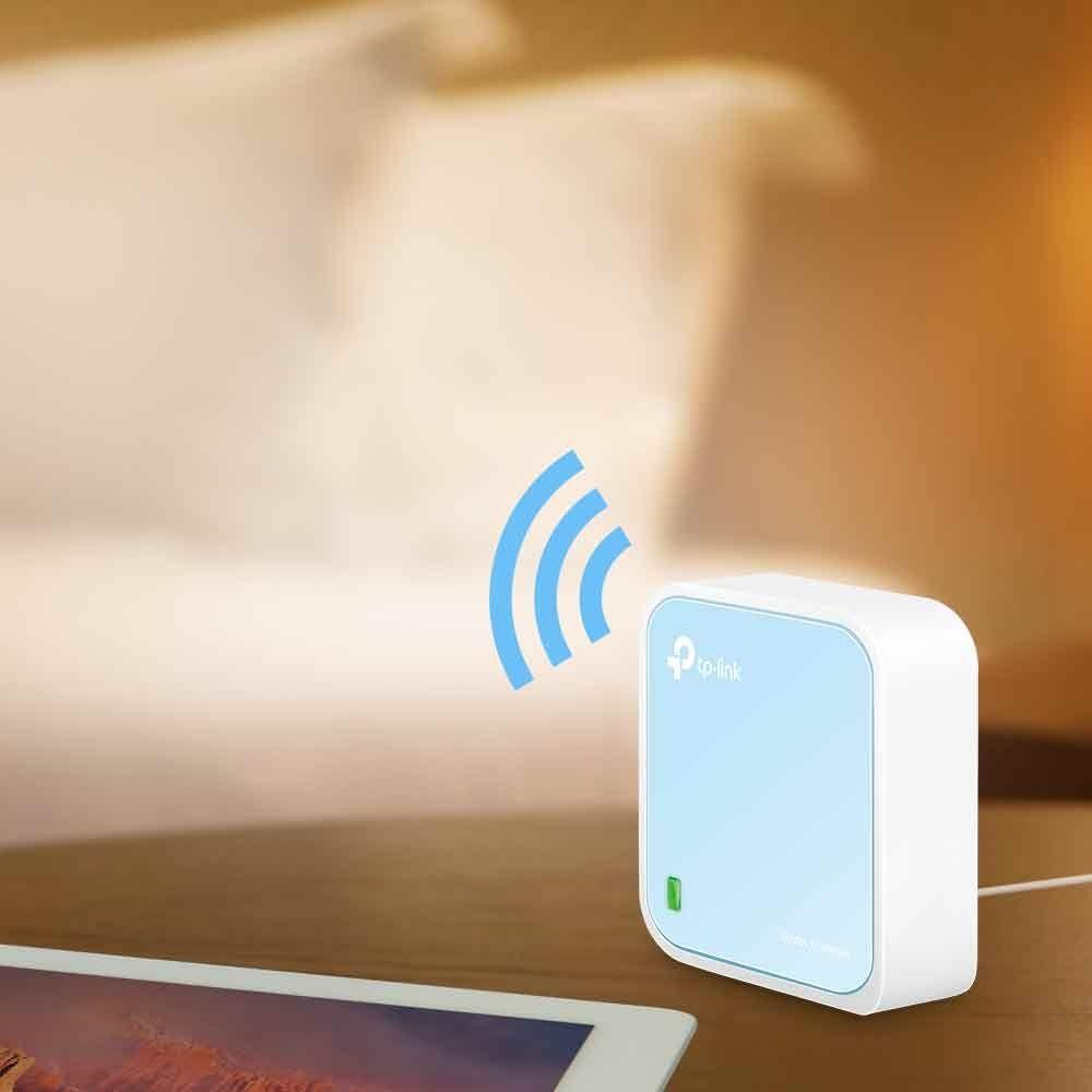 Router Portátil TP-LINK TL-WR802N (Wi-Fi 4 - 300 Mbit/s - Banda única - Branco e Azul) — miniatura 7
