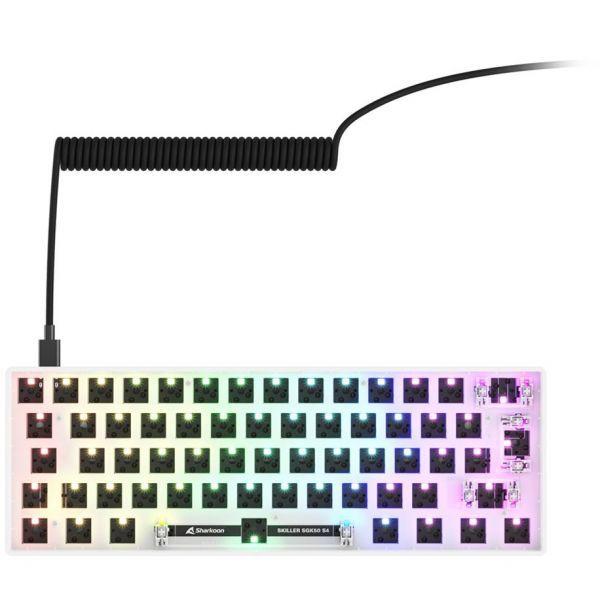Teclado SHARKOON SKILLER SGK50S4 Gen2 Barebone (Alemão - 60% - USB - Branco) — miniatura 2
