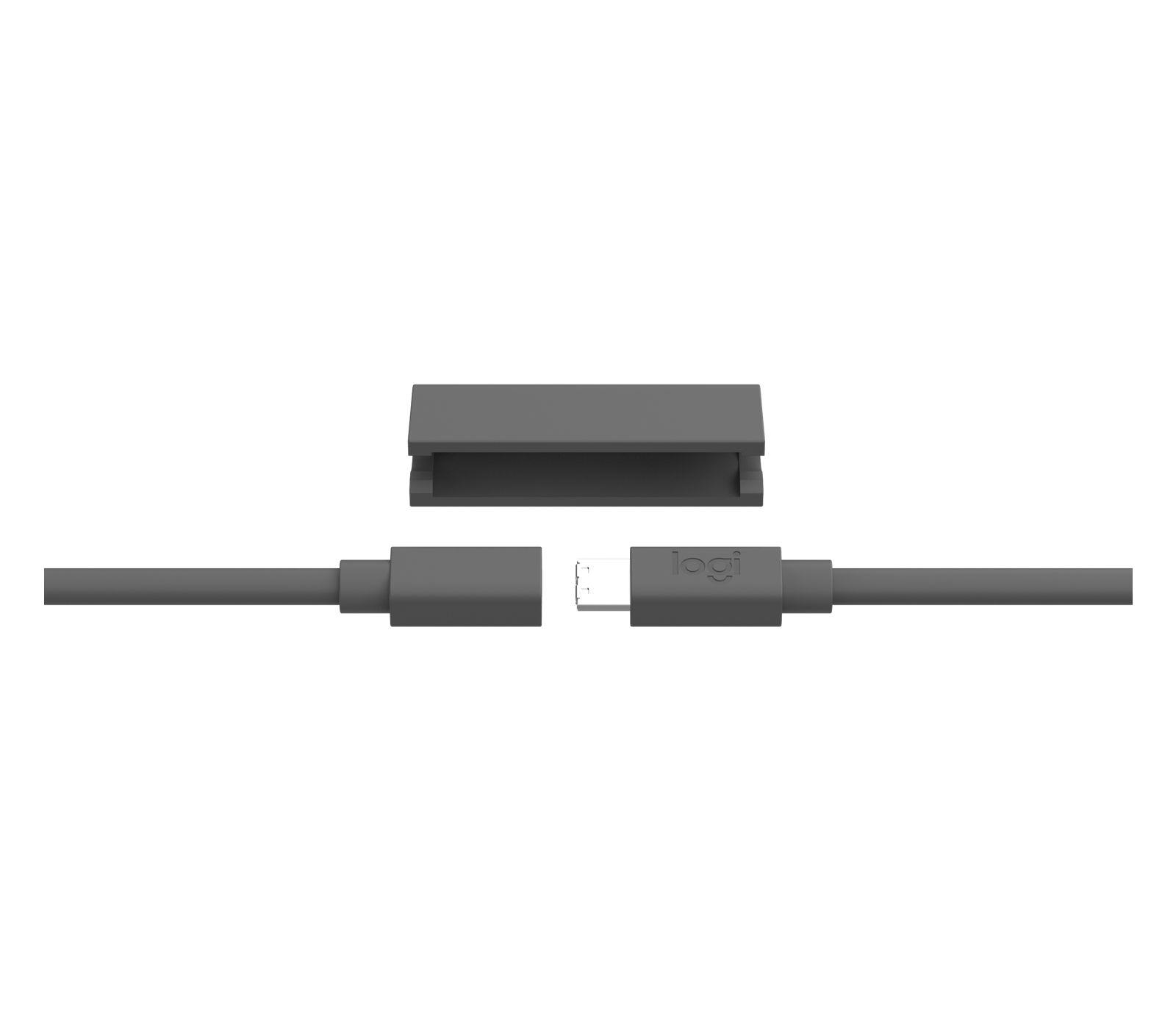 Cabo de Extensão de Microfone LOGITECH MeetUp 950-000005 (USB-C - Macho/Fêmea - Cinzento) — miniatura 2