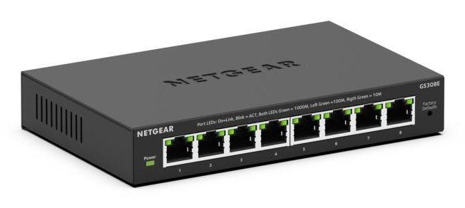 Switch NETGEAR GS308E (Gigabit Ethernet - 1000 Mbit/s - 16 Gbit/s - Preto) — miniatura 2