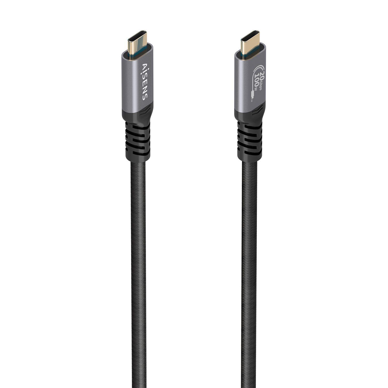 Cabo USB-C AISENS A107-0988 (3 m - USB C - Thunderbolt 3 - Preto)