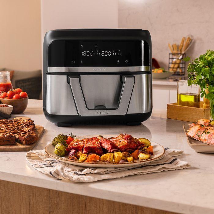 Fritadeira de Ar Quente CECOTEC Cecofry Dual 9000 (2850 W - Preto e Cinza), miniatura 4