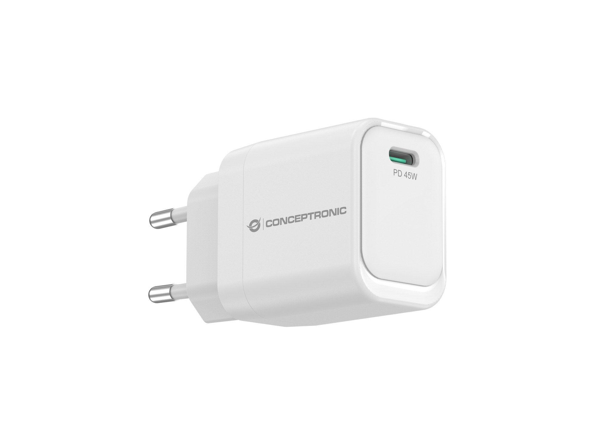 Carregador de Parede CONCEPTRONIC ALTHEA19W45 (45 W - Branco) — miniatura 2
