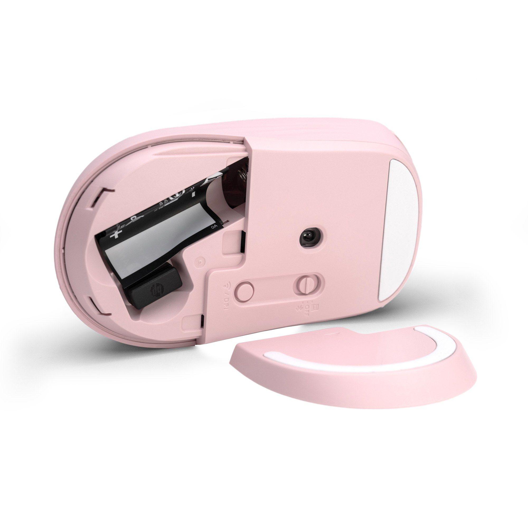 Rato HP 400 Dual (Ambidestro - 6000 DPI - RF Wireless + Bluetooth - Rosa) — miniatura 4