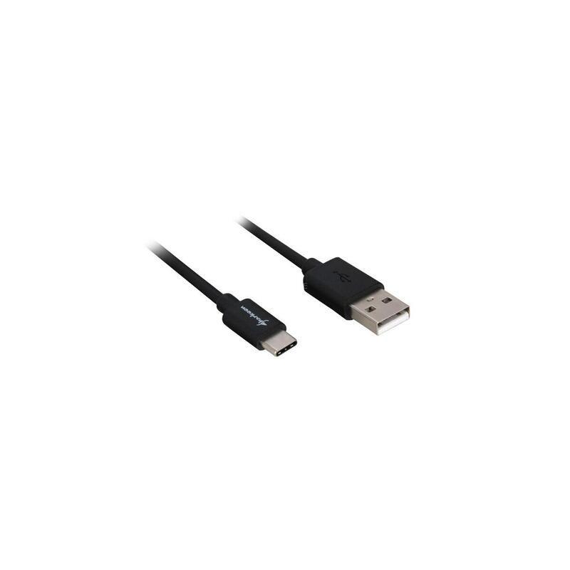 Cabo Adaptador USB SHARKOON USB 2.0 A para USB-C (0,5 m - Preto)