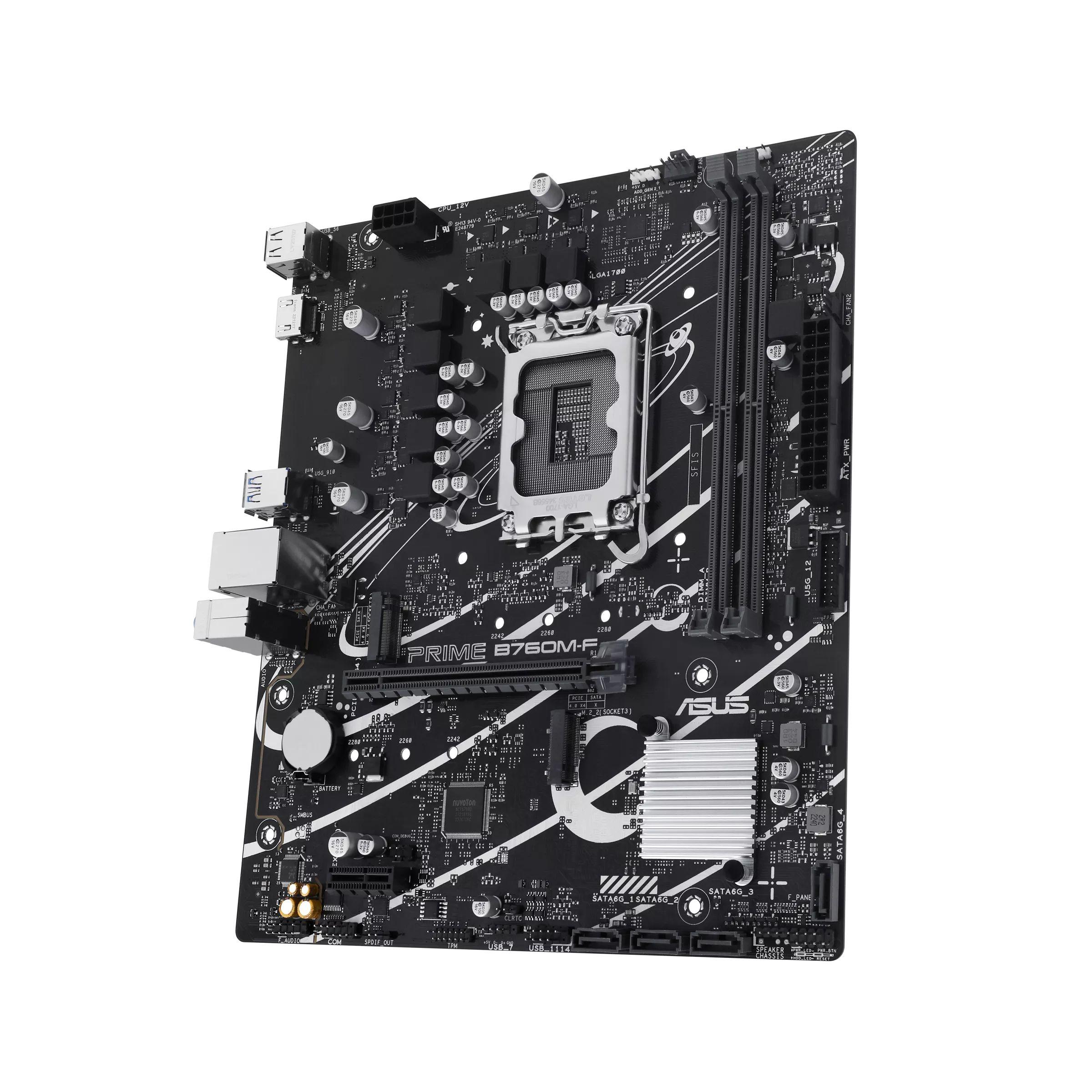 Motherboard ASUS PRIME B760M-F (LGA 1700 - micro ATX - Duplo canal), miniatura 4