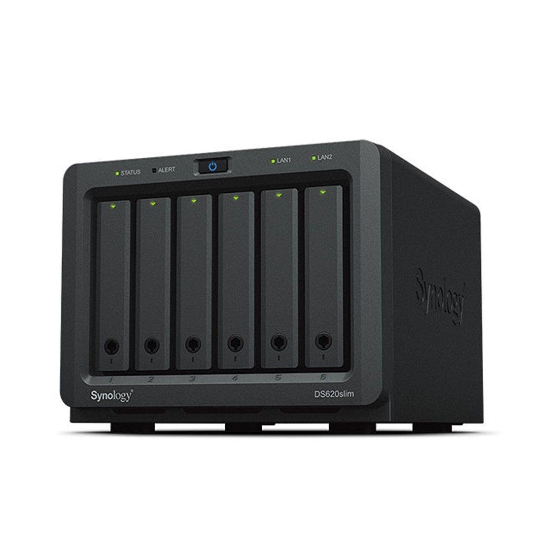 NAS SYNOLOGY DiskStation DS620SLIM (SATA - 2 GB - 6 baias - Preto)