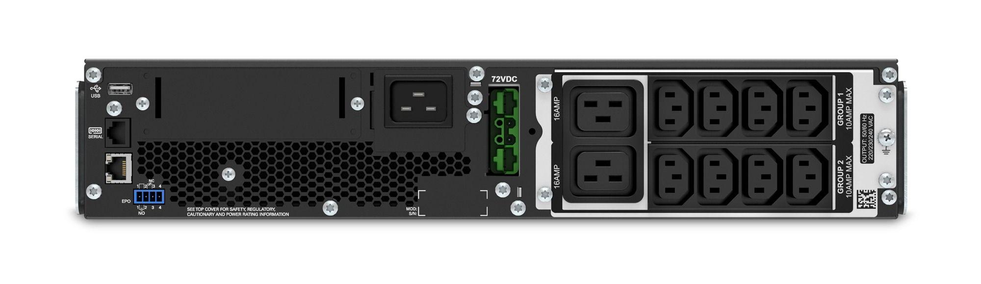 UPS APC SRT2200RMXLI (USB, série RJ-45, SmartSlot - C20 - Preto), miniatura 2