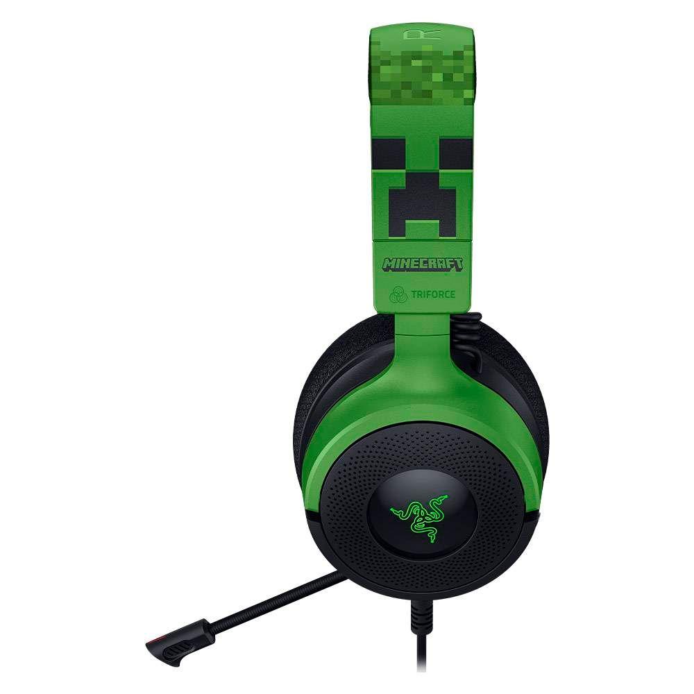 Headset Gaming RAZER Kraken V4 X Minecraft Edition (Binaural - Com fios - Supra-aural - Preto e Verde), miniatura 3