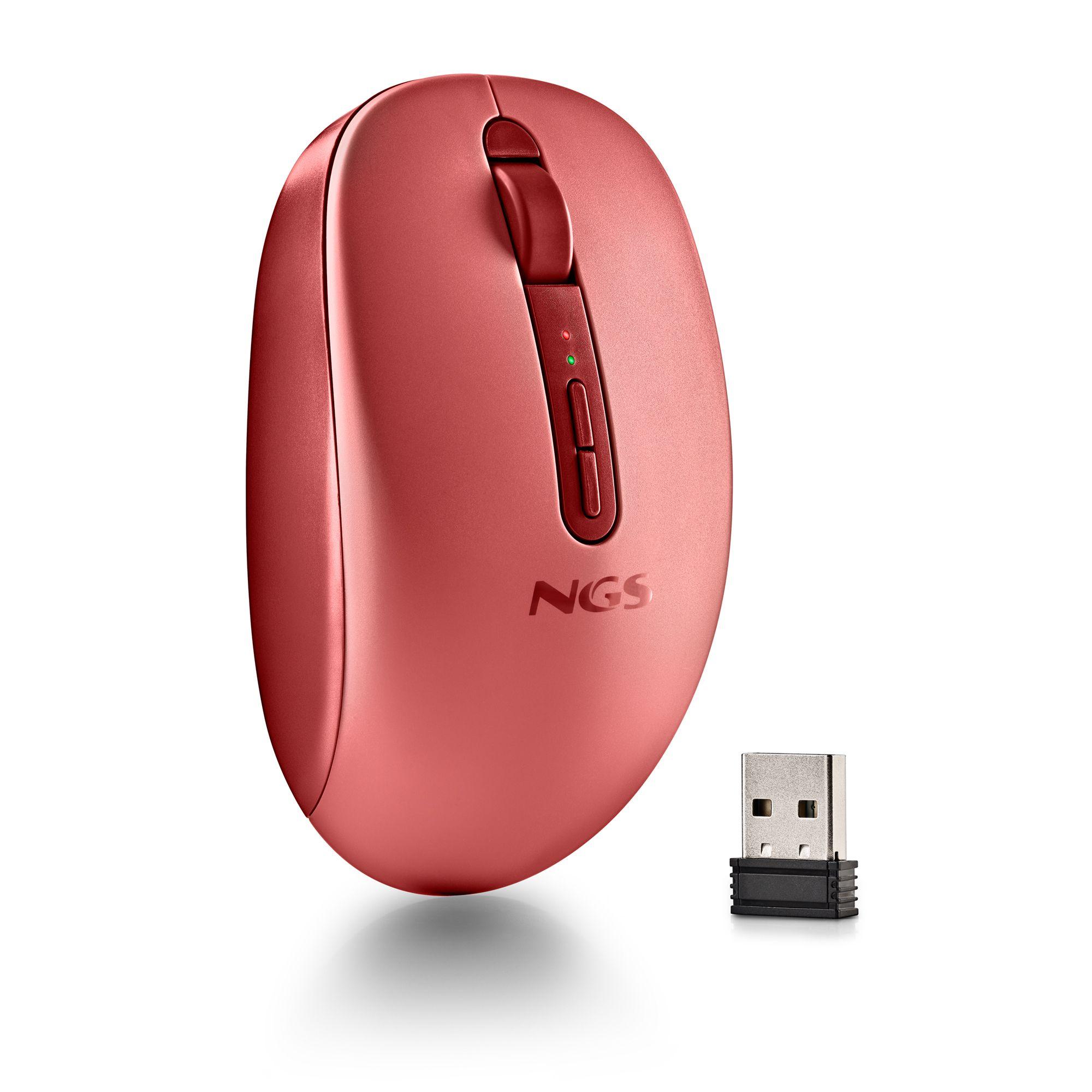 Rato NGS Fog Dual (Ambidestro - 1600 DPI - RF Wireless+Bluetooth - Vermelho), miniatura 4