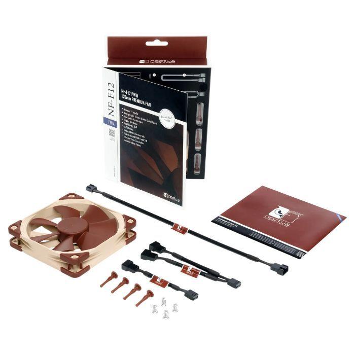 Ventoinha NOCTUA NF-F12 PWM (0,6 W - Bege/Castanho), miniatura 6